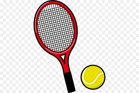 Теннис ракетка и мячик
