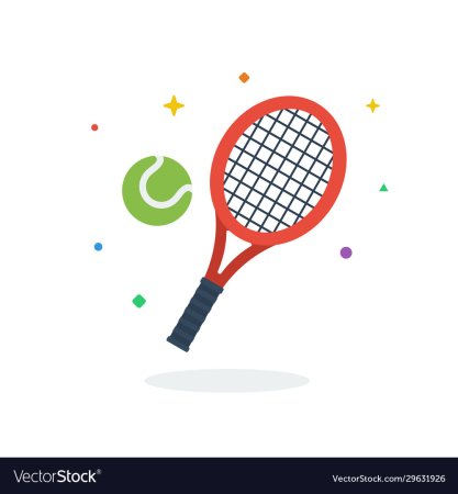 Теннисная ракетка и мяч рисунок