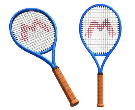 Ракетка для тенниса на прозрачном фоне