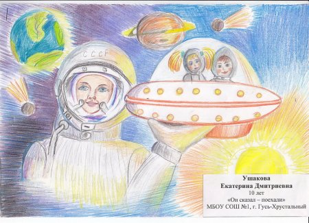 Рисунок ко Дню космонавтики