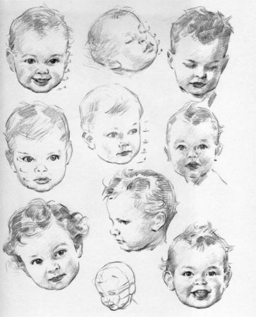 Графический детский портрет