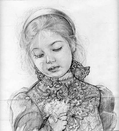 Портрет ребенка карандашом