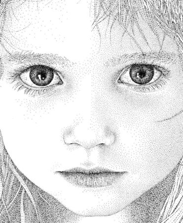 Портрет акварельными карандашами