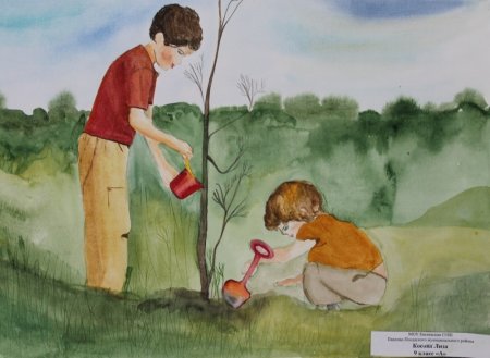 Сажать деревья рисунок