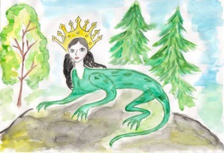 Рисунок к сказу Бажова каменный цветок
