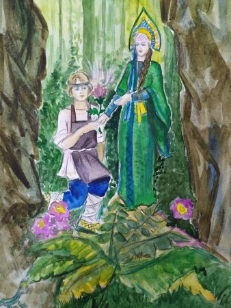 Рисунок лотоса легкий