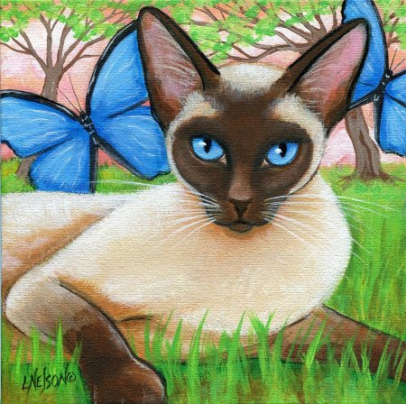 Сиамская кошка рисунок