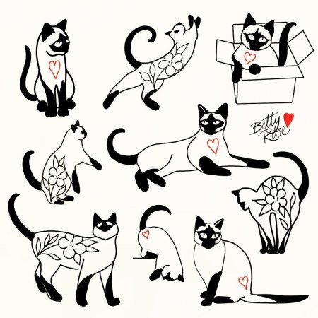 Маленькие рисуночки кошечки