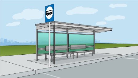 Автобусная остановка для детей