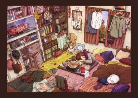 Творческий беспорядок в комнате