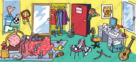 Бардак в комнате рисунок