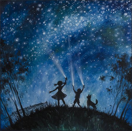 Раскраска звезды на небе