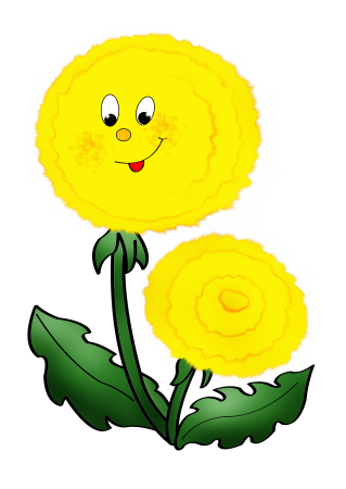 Цветы мультяшные