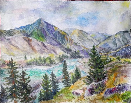 Горы карандашом