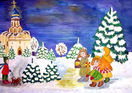 Рождество рисунок