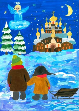 Рождественские рисунки