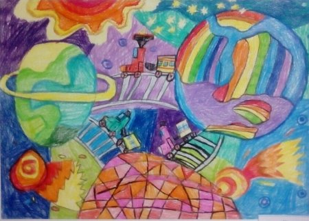 Рисунки детей мир науки и технологии