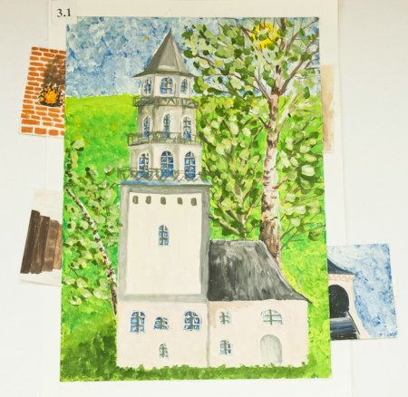 Рисунок башни Невьянской башни