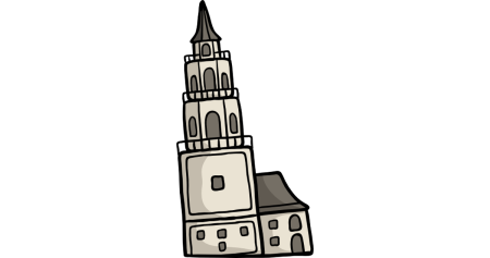 Невьянская башня вектор