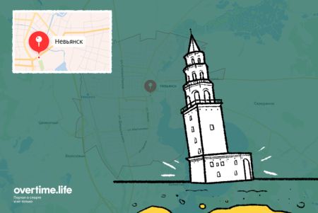 Невьянская башня рисунок