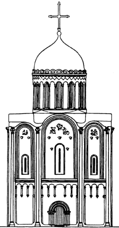 Дмитриевский собор во Владимире рисунок