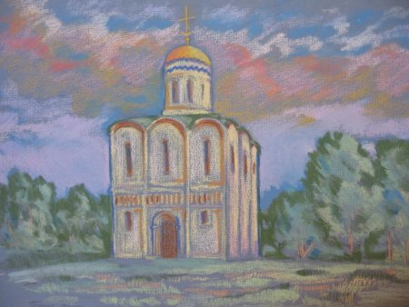 Дмитриевский собор во Владимире рисунок