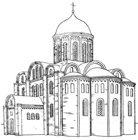 Церковь Бориса и Глеба в Кидекше план