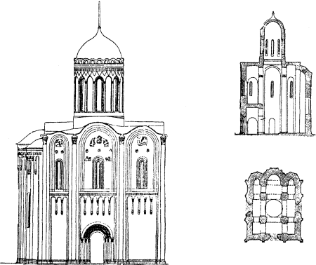 Дмитриевский собор во Владимире рисунок