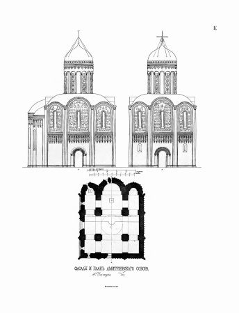 Дмитриевский собор рисунок легкий