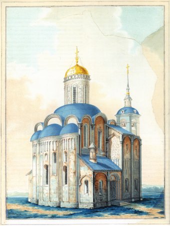Храм Покрова на Нерли зарисовка