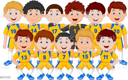 Мультяшная футбольная команда