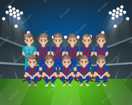 Мультяшная футбольная команда