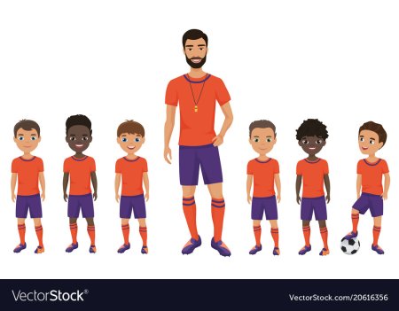 Тренер по футболу иллюстрация для детей