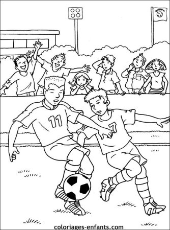 Раскраска игра в футбол