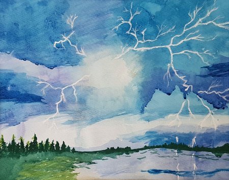 Рисование Весенняя гроза