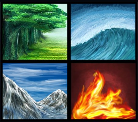 Стихии природы воздух вода огонь земля