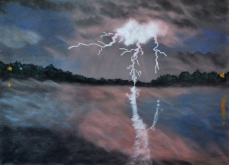 Гроза красками