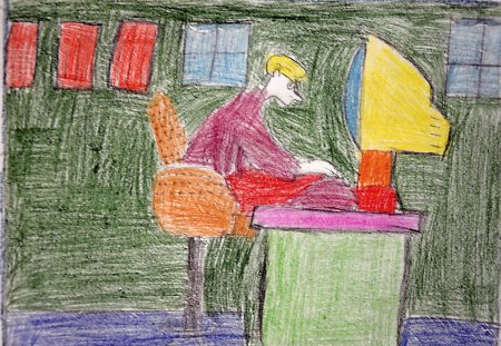 Папа программист детский рисунок