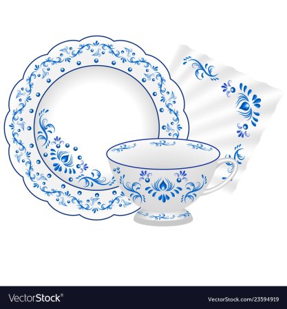 Кружка Гжель раскраска