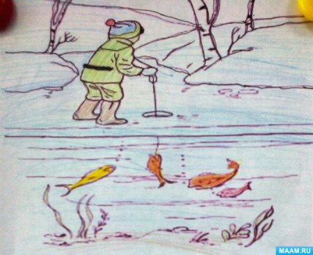 Рыбы зимой для дошкольников