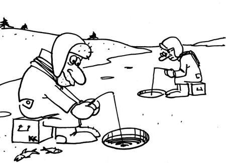 Раскраска рыбалка