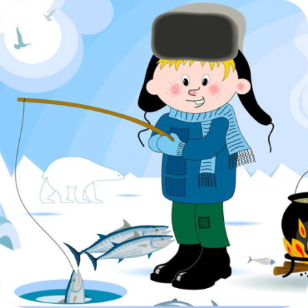 Зимняя рыбка для детей