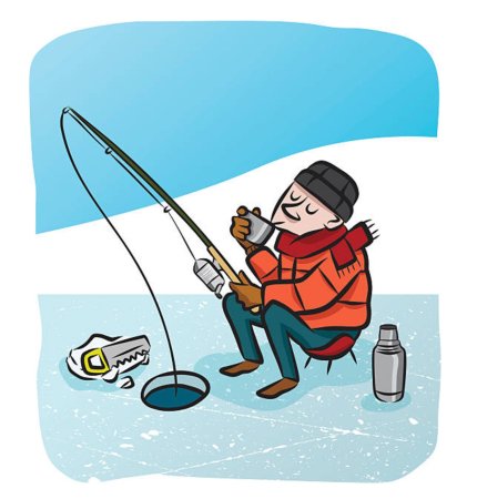 Открытки зимняя рыбалка