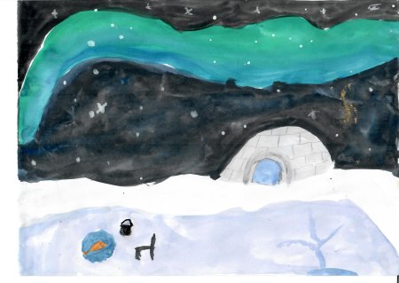 Полярная ночь рисунок