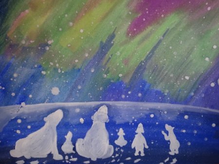 Нарисовать ночь глазами ребенка фото