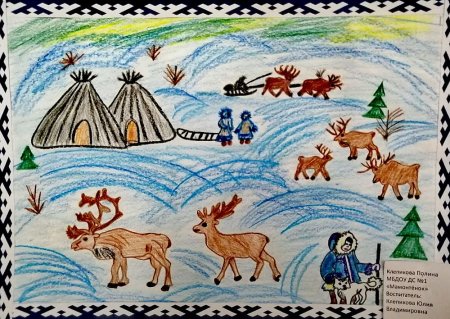 Северное сияние рисование в детском саду