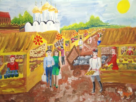 Рисование на тему "ярмарка"