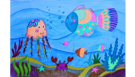 Рисование для детей подводный мир