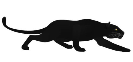 Пантера сбоку морда