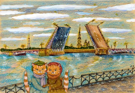 Саратовский мост рисунок